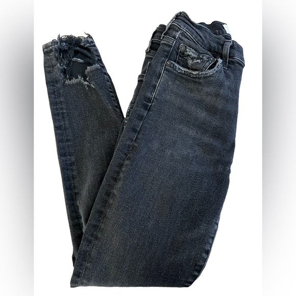 AGOLDE Ag Goldschmeid SOPHIE High Rise Skinny Crop Black Jeans Size 26 26x25 - Picture 8 of 11